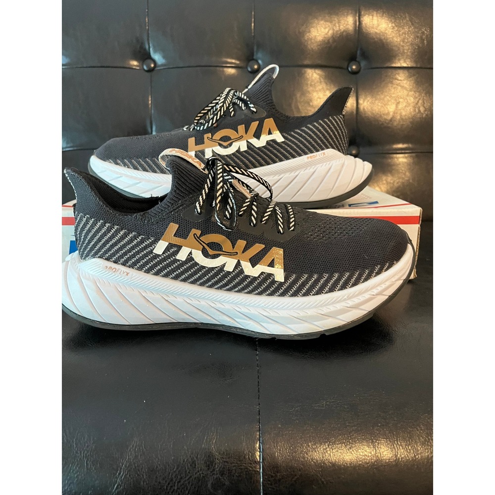 Hoka Carbon X 3 Running Black White Gold Women